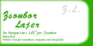 zsombor lajer business card